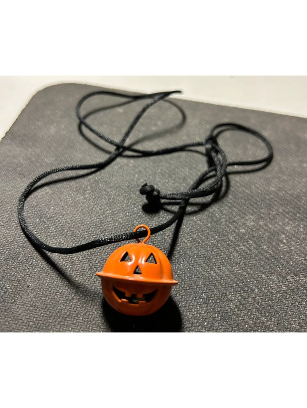Vintage Jack o lantern bell necklace